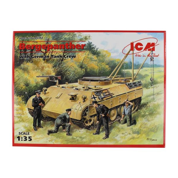 1/35 Bergepanther With German Tank Crew 4 Fi Maketi, ICM 35342
