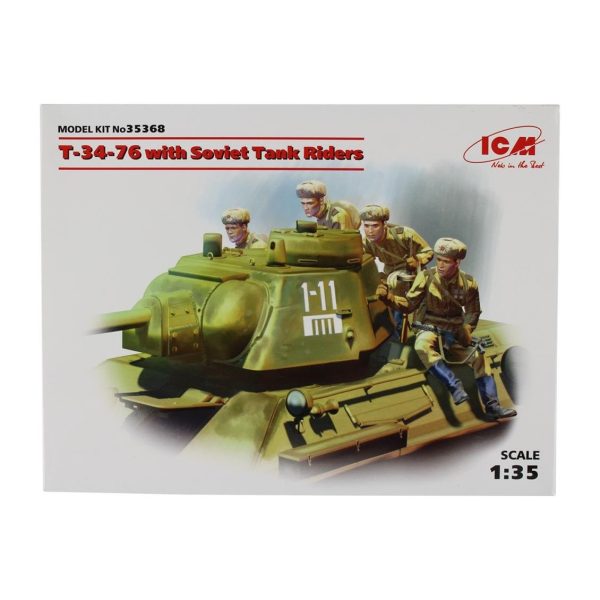 1/35 T3476 With Soviet Tank Riders Maketi, ICM 35368