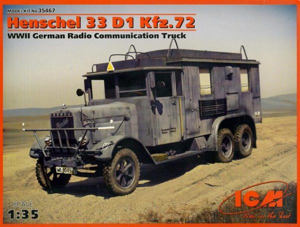 1/35 Henschel 33 D1 Kfz.72 WWII German Radio Maketi, ICM 35467