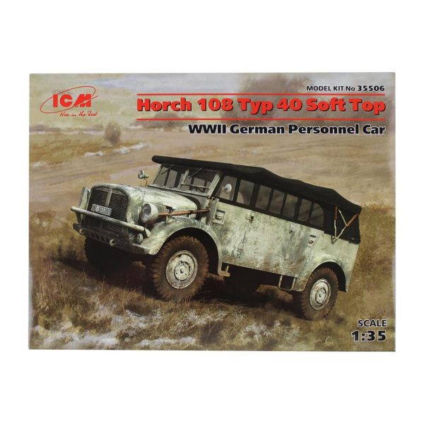 Horch 108 Typ 40 Soft Top WWII German Perso Maketi, ICM 35506