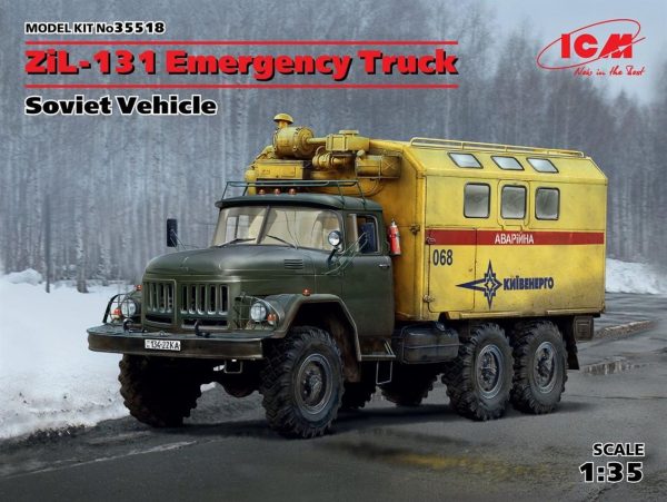 Zil-131 Emergency Truck Soviet Vehicle Zil- Maketi, ICM 35518