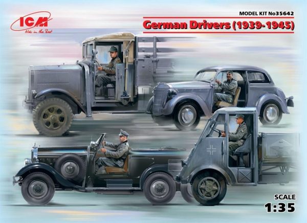 German Drivers (1939-1945) (4 Figures) (100% Maketi, ICM 35642