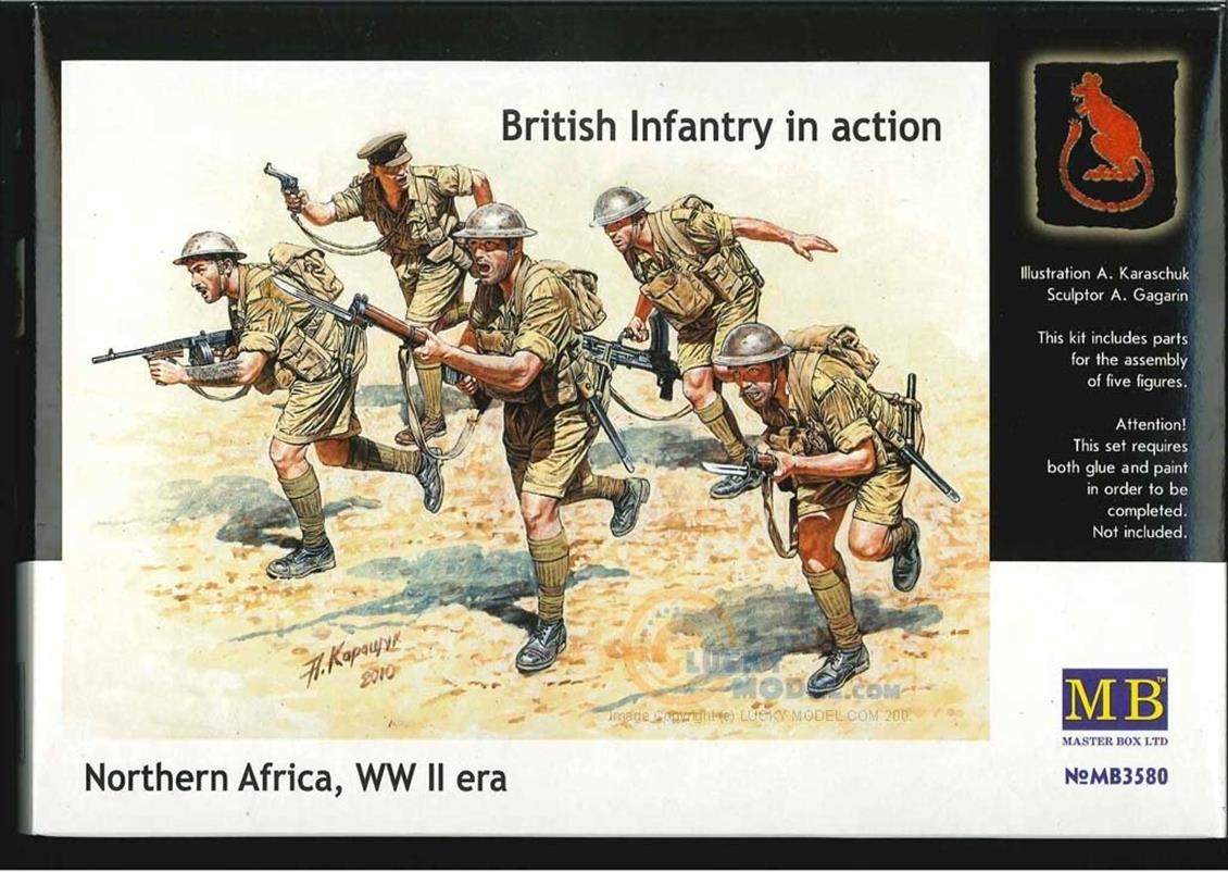 1/35 British Infantry İn Action Northern Afr, Master Box 3580