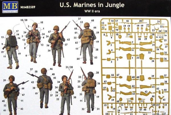 1/35 Us Marines İn Jungle Ww II Era, Master Box 3589 - Görsel 2