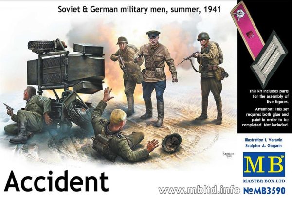 1/35 Accident. Soviet & German Military Men, Master Box 3590