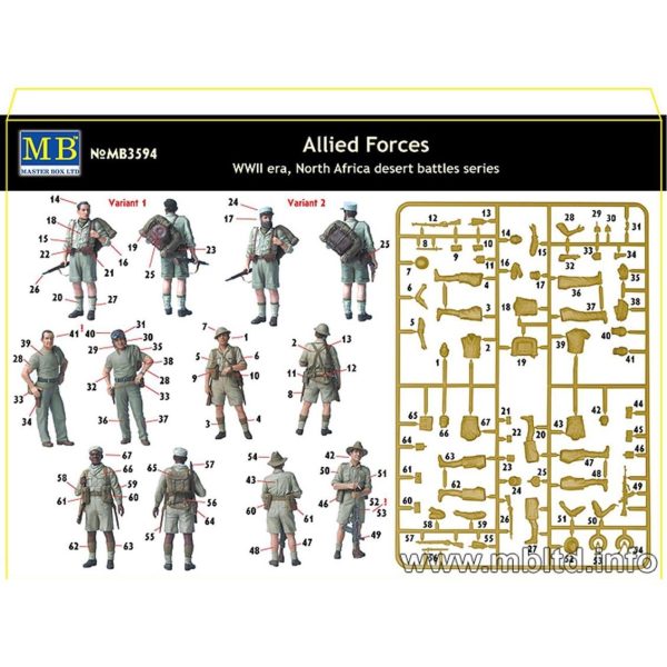 1/35 Allied Forces Ww II Era North Africa, Master Box 3594 - Görsel 2