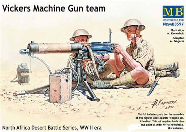 1/35 Vickers Machine Gun Team North Africa D, Master Box 3597