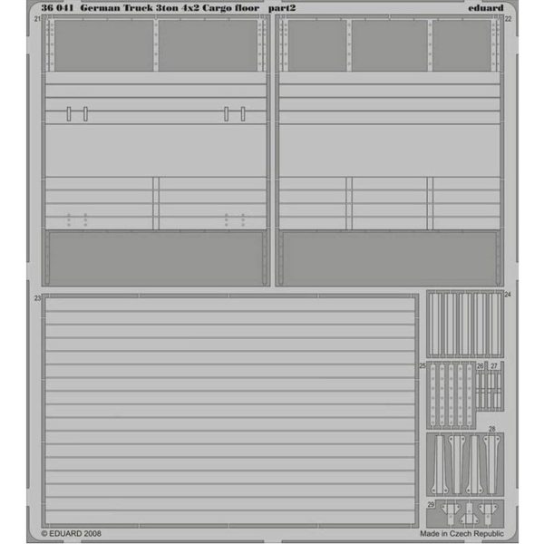 1/35 German Truck 3Ton 4X2 Cargo, Std.Photo, Eduard 36041 - Görsel 2