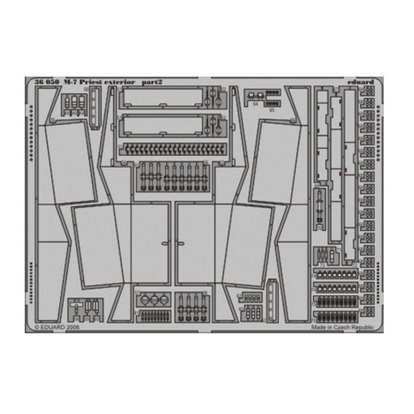 1/35 M-7 Dış Detay Seti, Std.Photo Etched S, Eduard 36050 - Görsel 2