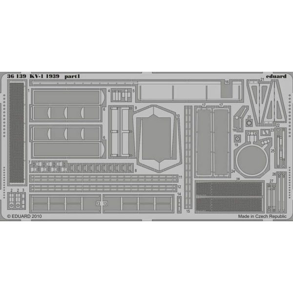 Kv-1 1939, For Tru- Std.Photo Etched Sets, Eduard 36139