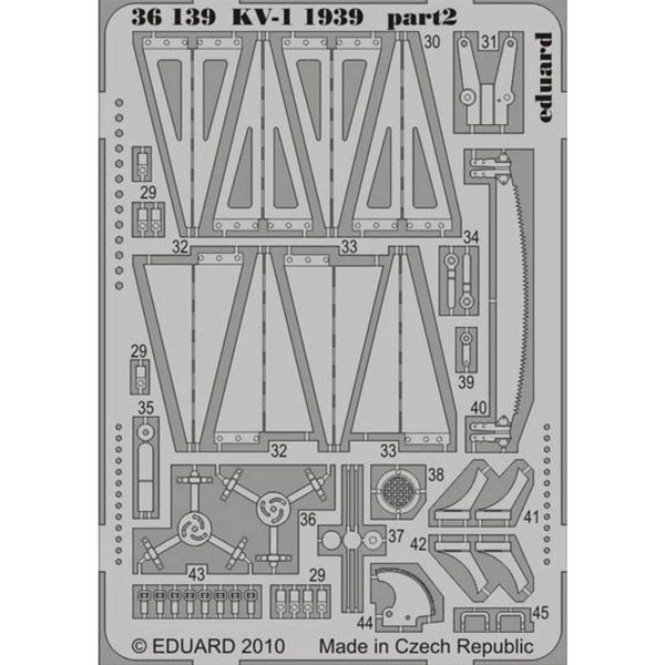 Kv-1 1939, For Tru- Std.Photo Etched Sets, Eduard 36139 - Görsel 2