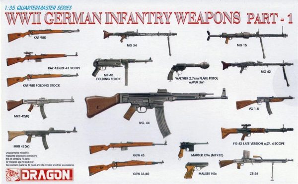 3809 1/35 WWII GERMAN INFANTRY WEAPONS 1