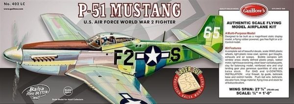 402Lc 1/16 P51-Mustang Model Kit, Laser Cut