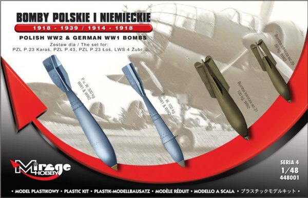 1/48 Polish Ww2 And German WW1 Bombs 1918 1 Maketi, Mirage 448001