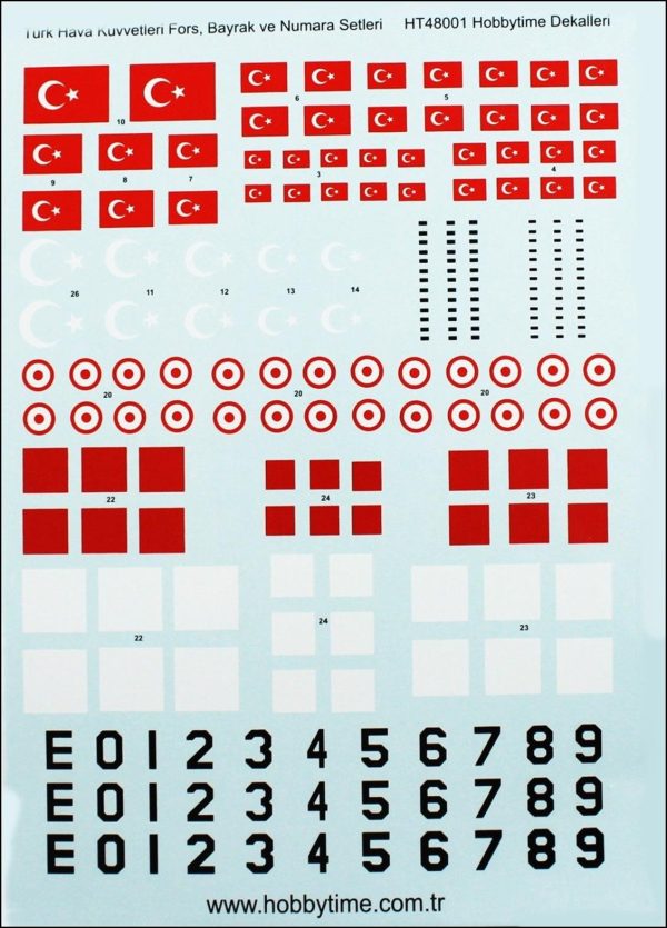 1/48 Türk Hava Kuvvetleri Decal Seti, Microscale 48001