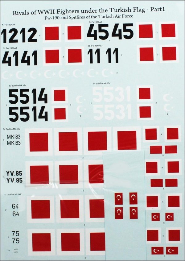 1/48 Decal-Fw 190 And Spıtfıres Of The Turkı, Microscale 48002