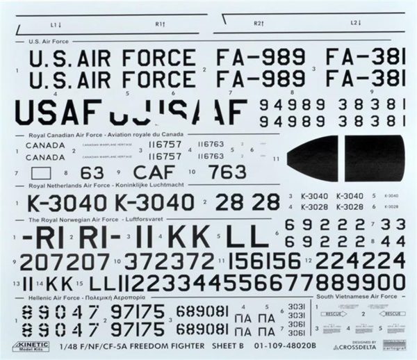 1/48 F-5A/Cf-5A/Nf-5A Maketi, Kinetic Model 48020 - Görsel 3