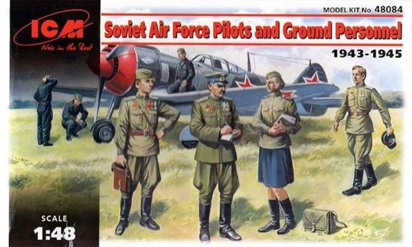 1/48 Soviet Air Force Pilots And Ground Pers Maketi, ICM 48084