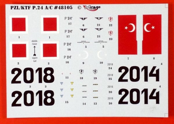 1/48 Pzl/Tfk P.24 C Turkish Air Force W/Res Maketi, Mirage 48105 - Görsel 7