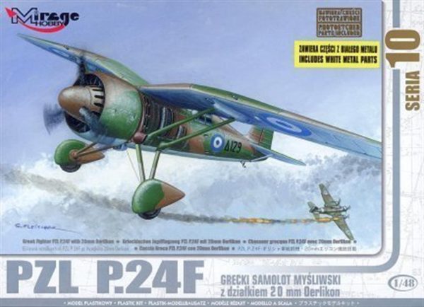 1/48 Greek Fıghter Pzl.P.24F Wıth 20Mm Oerlı Maketi, Mirage 48107