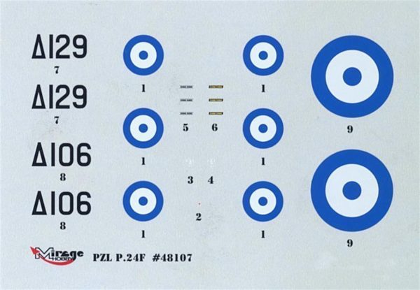 1/48 Greek Fıghter Pzl.P.24F Wıth 20Mm Oerlı Maketi, Mirage 48107 - Görsel 3