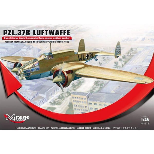 1/48 '_O_' Pzl 37B Bomber Maketi, Mirage 48132
