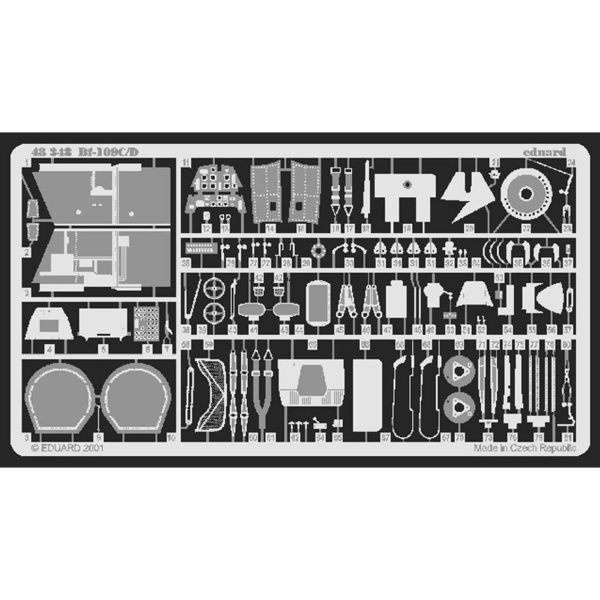 Bf 109C/D, For Aca/Hob, Std.Photo Etched, Eduard 48348