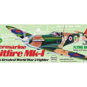 504 1/30 Spitfire -42 Cm.-Lastik Motorlu Uçak Kit
