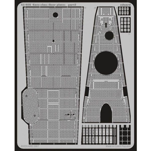 1/72 Gato Class Floor Plates Detay Seti, St, Eduard 53028 - Görsel 2