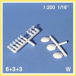 1/200 MasaSandalyeŞemsiye Seti-Beyaz -3 S, Schulcz 536363
