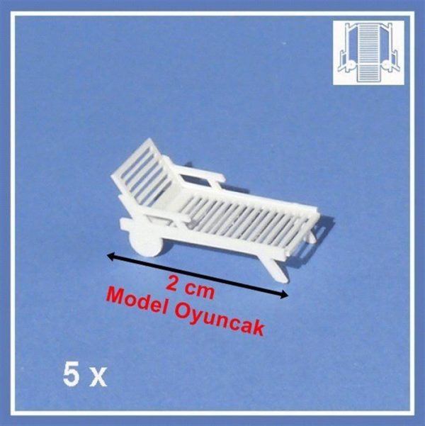 1/100 Şezlong -Beyaz -Detaylı-5 Adet, Schulcz 540101-2