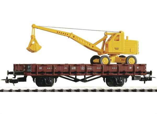 1/87 Flat Car R61 W Excavator Dr III, Piko 54128