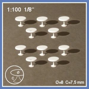 1/100 10 Tabels-White-Ø 8 Mm, Schulcz 5460802