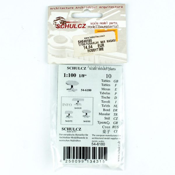 1/100 -Yuvarlak Bar Masası-Yıldız Ayak-Beyaz, Schulcz 546180