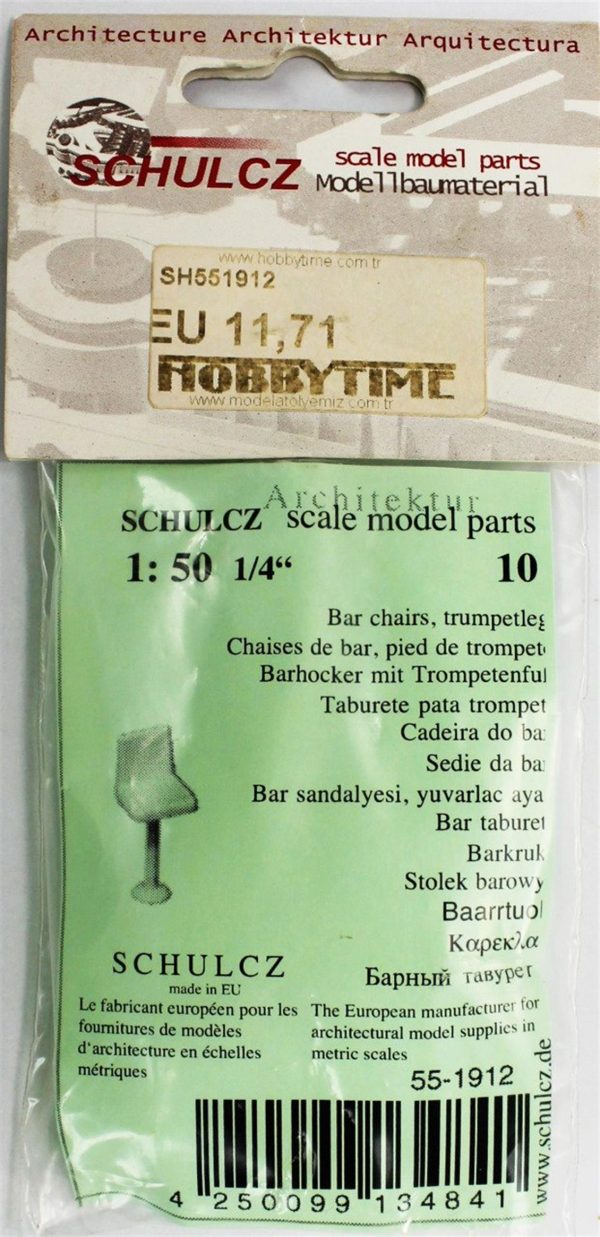 1/50 Bar Sandalyesi-Arkalıklı-Yuvarlak Ayak, Schulcz 551912