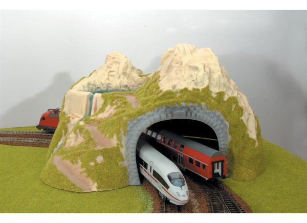 1/87 Single Track Tunnel Curved W Pond, Piko 55721
