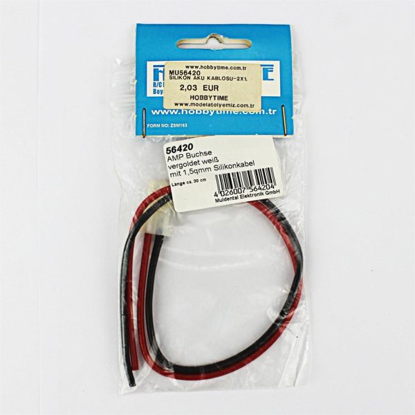Silikon Akü Kablosu-2X1.5 Mm.-30 Cm-Amp Dışı, Muldental 56420