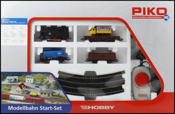 1/87 Steam Loco W Freight Cars A-Track Set, Piko 57111