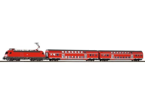 1/87 Starter Set Br 182 W 2 Bi-Level Coaches, Piko 57171 - Görsel 4