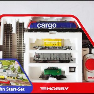1/87 Starter Set Br 185 W 3 Freight Cars, Piko 57187