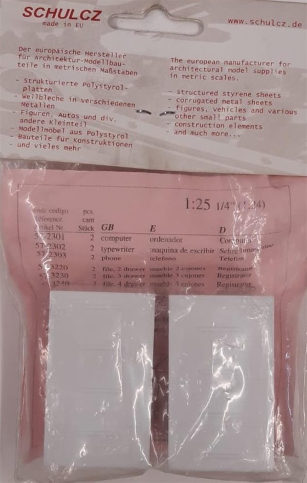 1/25 Komodin -4 Çekmeceli -Beyaz, Schulcz 573240 - Görsel 3