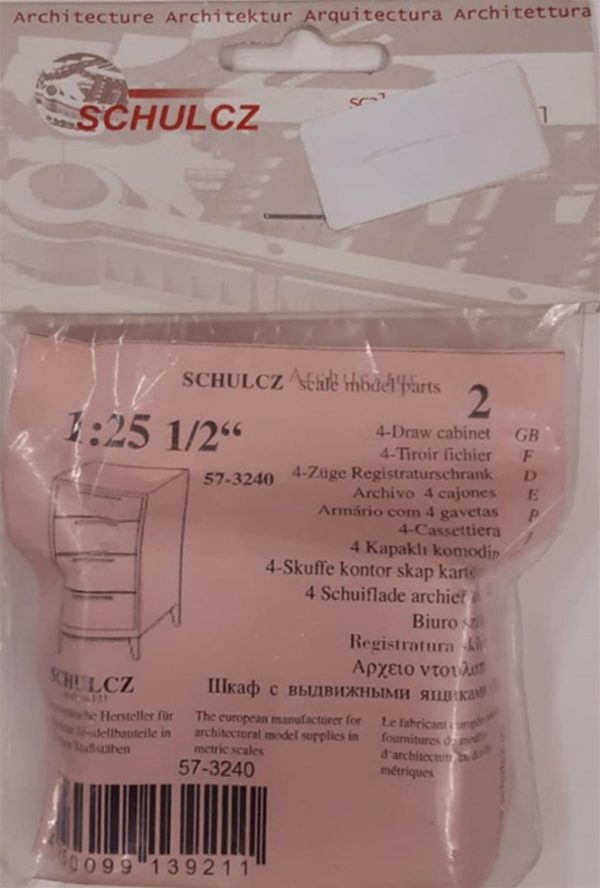 1/25 Komodin -4 Çekmeceli -Beyaz, Schulcz 573240 - Görsel 2