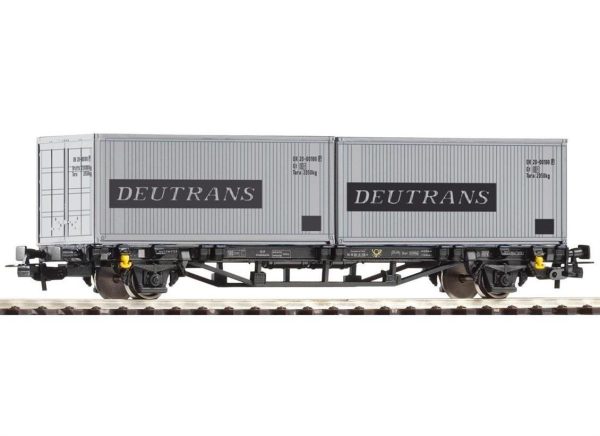 1/87 Flat Car W Container 2X20' Deutrans Ns, Piko 57747