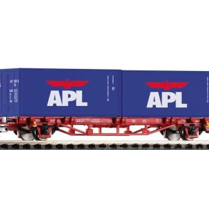 1/87 Flatcar W/2X 20' Containers Apl Sbb VI, Piko 57759