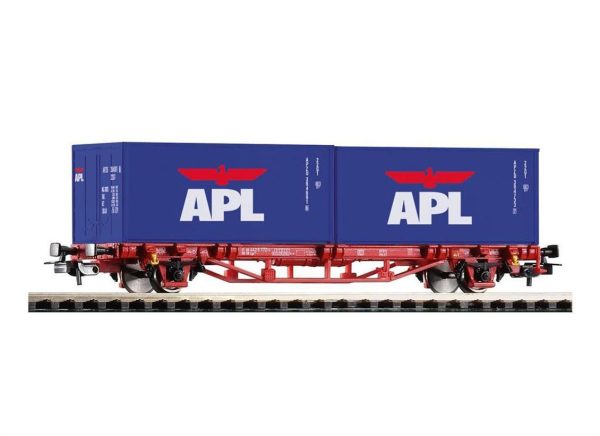 1/87 Flatcar W/2X 20' Containers Apl Sbb VI, Piko 57759