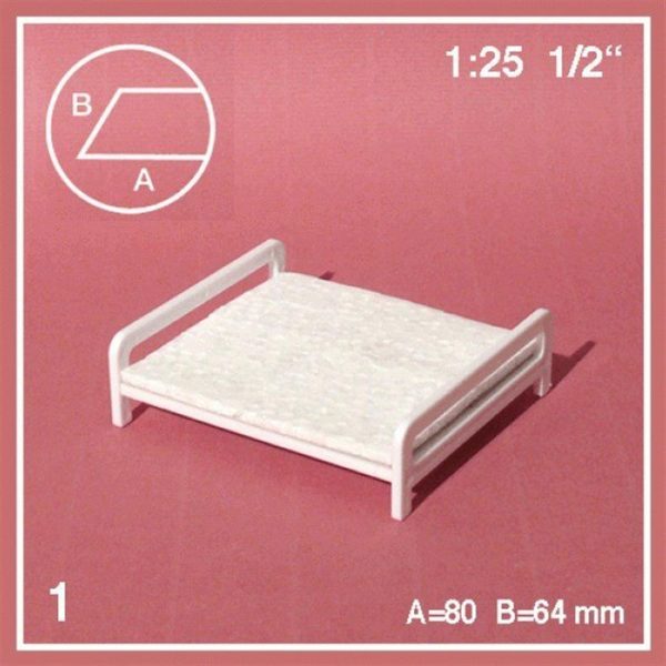 1/25 Karyola-Çift Kişilik-Beyaz, Schulcz 579002