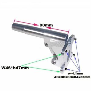 Blue Aluminum Flex Shaft Strut, H=90Mm, Fuyuan 62113B