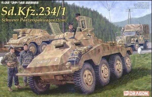 1/35 Sd.Kfz.234/1 Schwerer Panzerspähwagen (2 Maketi, Dragon 6298