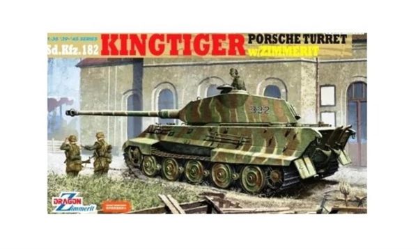 1/35 Kingtiger Porsche Turret+Zimmerit Maketi, Dragon 6302