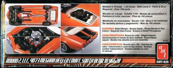 1/25 1970 1/2 Camaro Z28 Maketi, AMT Model 0635 - Görsel 4